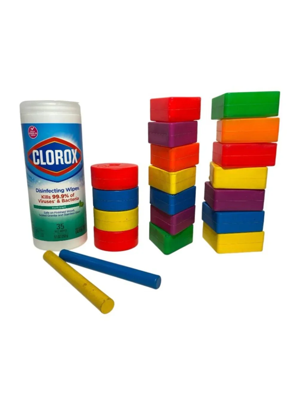 VTG Fisher Price Creative Coaster Blocks Dowels 987 161 633 666 771 Replacement